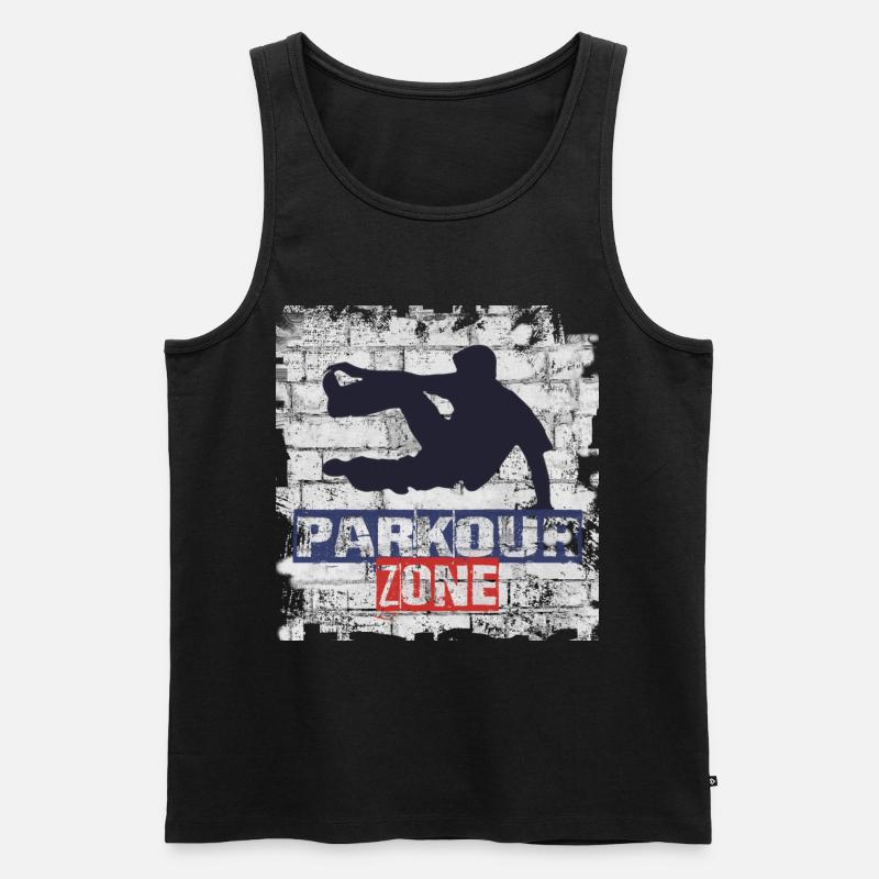 Parkour - Männer Premium Bio Tank Top - Schwarz