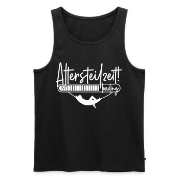 Altersteilzeit loading Ladebalken Hängematte ATZ - Männer Premium Bio Tank Top - Schwarz - Vorne - AI Model Male 178 light (178cm)
