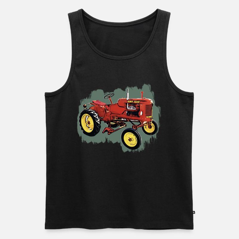 Traktor M H Pony - Männer Premium Bio Tank Top - Schwarz