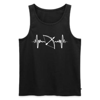 Cardiogram Archery - Men's Premium Organic Tank Top - black - Front - AI Model Male 178 light (178cm)