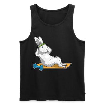 Bunny Abdominal Training Bodybuilding - Débardeur bio Premium Homme - noir - Devant - AI Model Male 178 light (178cm)