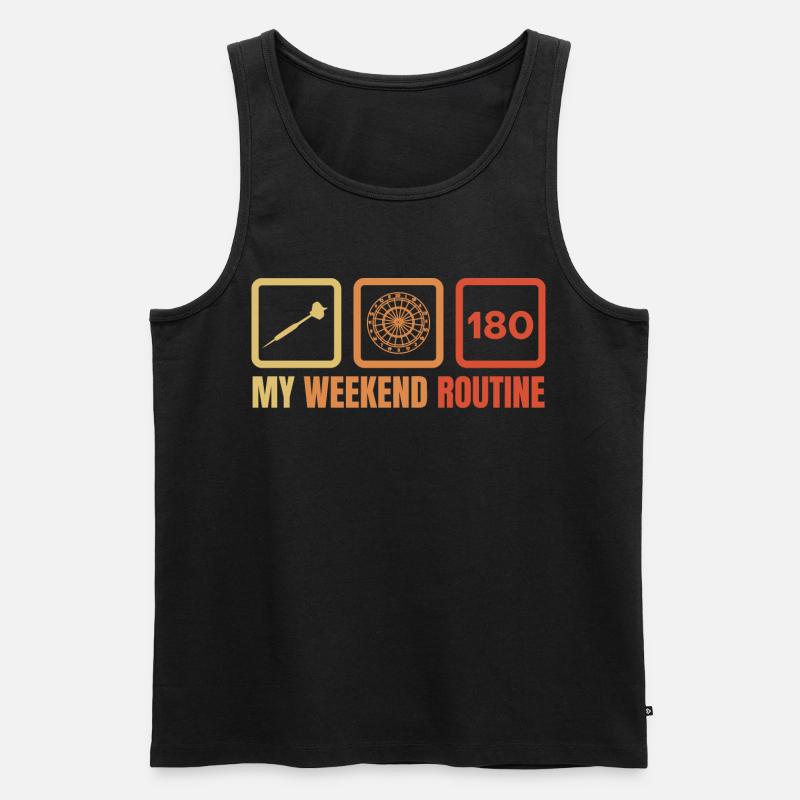 Dartspieler Wochenendroutine - Männer Premium Bio Tank Top - Schwarz