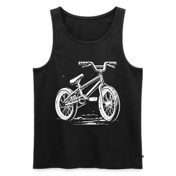 BMX Bicycle Drawing - Men's Premium Organic Tank Top - black - Front - AI Model Male 178 light (178cm)