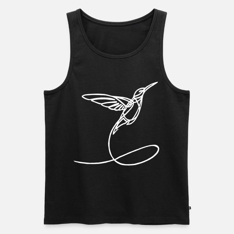 Seltsamer weißer Vogel - Männer Premium Bio Tank Top - Schwarz