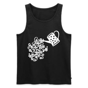 Le retour du printemps (blanc) - Débardeur bio Premium Homme - noir - Devant - Michal (187cm)