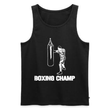 Boxing Champ - Männer Premium Bio Tank Top - Schwarz - Vorne - Michal (187cm)