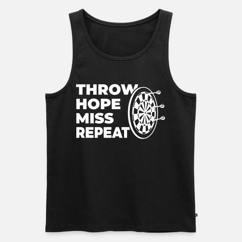 Werfen Hoffen Verfehlen Wiederholen - Männer Premium Bio Tank Top - Schwarz