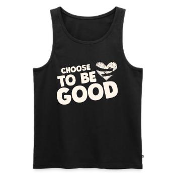 Choose to be good motivation - Débardeur bio Premium Homme - noir - Devant - AI Model Male 178 light (178cm)