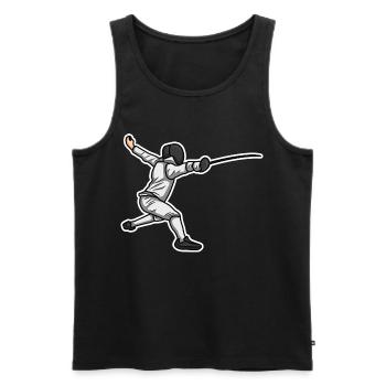 Little Fencer - Men's Premium Organic Tank Top - black - Front - AI Model Male 178 light (178cm)
