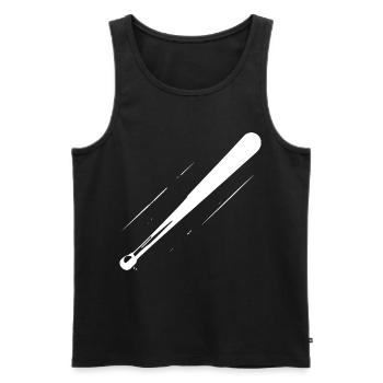 Baseballschläger Zeichnung - Männer Premium Bio Tank Top - Schwarz - Vorne - Michal (187cm)