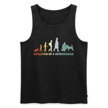 Development from child to veterinarian - Men's Premium Organic Tank Top - black - Front - AI Model Male 178 light (178cm)