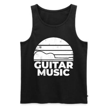Funny guitar music - Men's Premium Organic Tank Top - black - Front - Michal (187cm)
