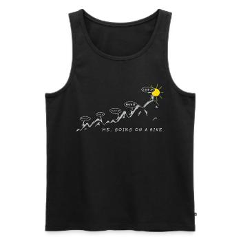 me going on a hike wandersprüche berg sport spruch - Männer Premium Bio Tank Top - Schwarz - Vorne - AI Model Male 178 light (178cm)