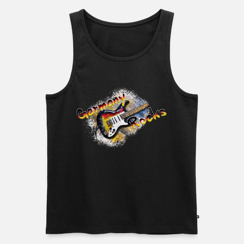 germany rocks - Männer Premium Bio Tank Top - Schwarz