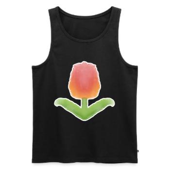 Tulpe! - Männer Premium Bio Tank Top - Schwarz - Vorne - Michal (187cm)
