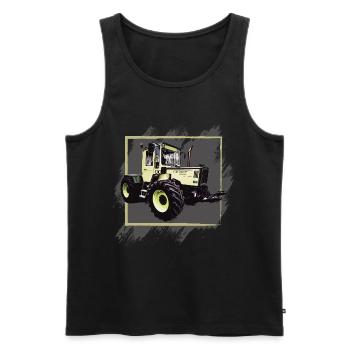 MB Traktor 1000 - Männer Premium Bio Tank Top - Schwarz - Vorne - AI Model Male 178 light (178cm)
