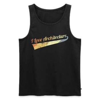 J’aime l’architecture - Débardeur bio Premium Homme - noir - Devant - AI Model Male 178 light (178cm)