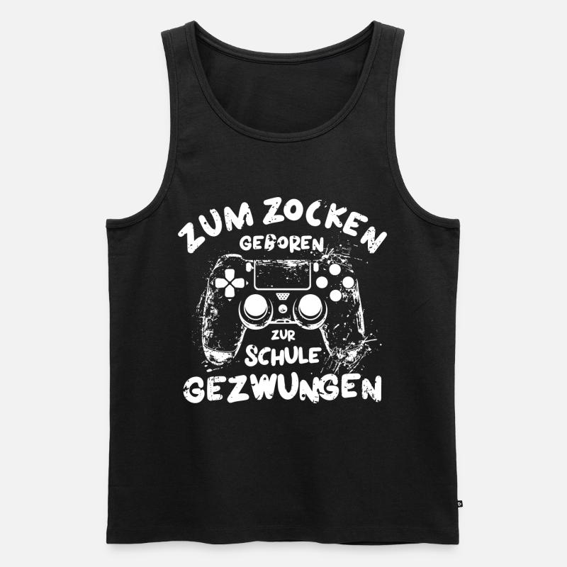 Computerfreak Zocker Gamershirt Hacker - Männer Premium Bio Tank Top - Schwarz