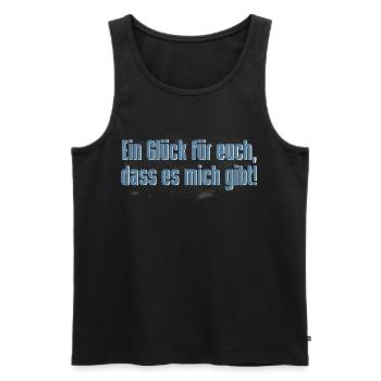 Witzigen Sprüchen Herren Fun Funny Spruch Lustige - Männer Premium Bio Tank Top - Schwarz - Vorne - Michal (187cm)