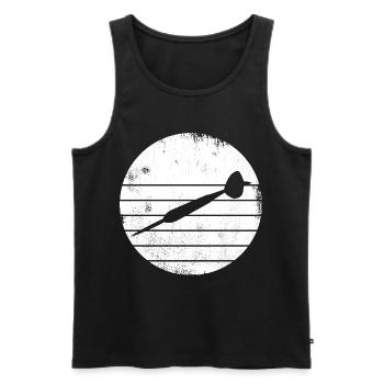 Dartpfeil Skizze - Männer Premium Bio Tank Top - Schwarz - Vorne - AI Model Male 178 light (178cm)