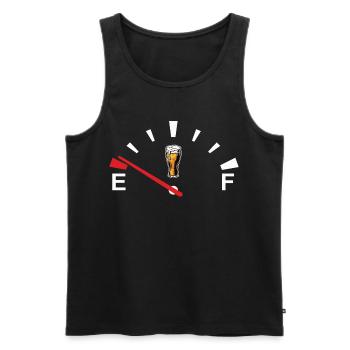Biertacho Bieranzeige bier ist Leer - Männer Premium Bio Tank Top - Schwarz - Vorne - AI Model Male 178 light (178cm)