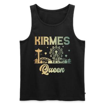 Funfair, Queen, Fair, Fair, Folk Festival - Men's Premium Organic Tank Top - black - Front - AI Model Male 178 light (178cm)
