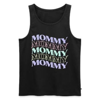 Maman Pastel Rétro Hippie pour la fête des mères - Débardeur bio Premium Homme - noir - Devant - Michal (187cm)