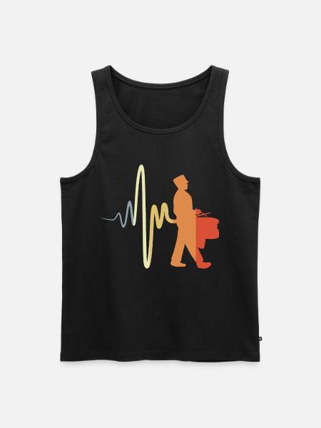 Marching Drummer - Men's Premium Organic Tank Top - black