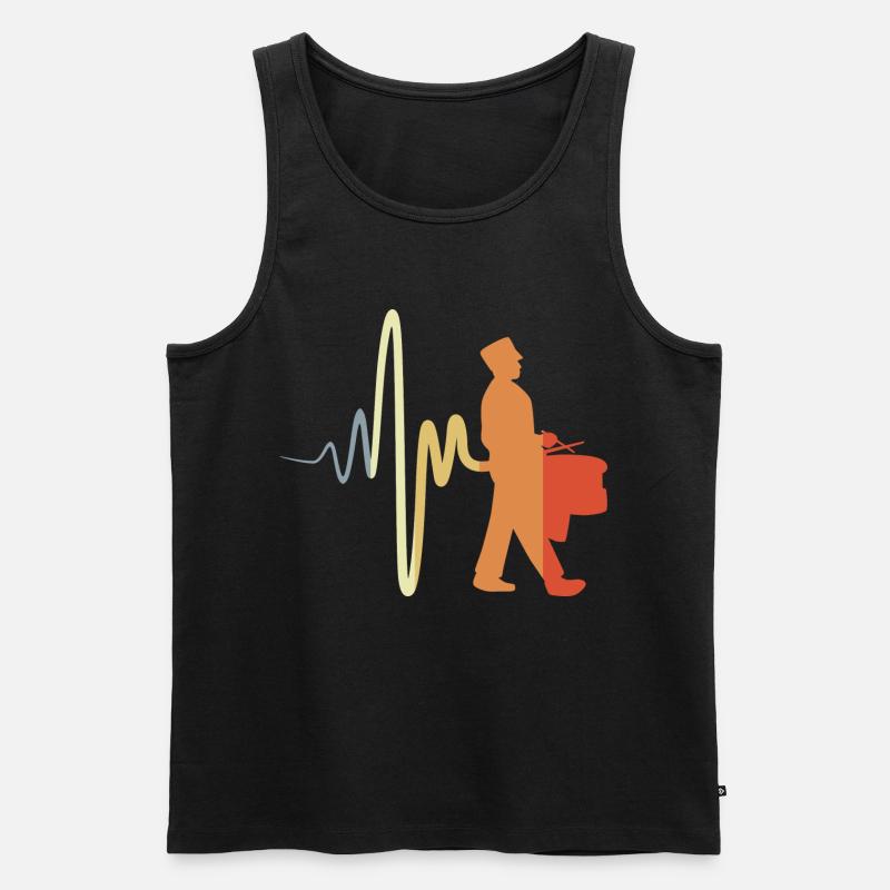 Marschtrommler - Männer Premium Bio Tank Top - Schwarz