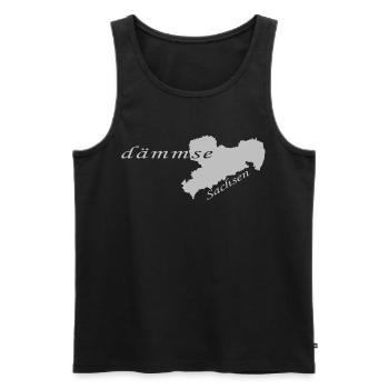 Dämmse - Sächsisch - Heiß - Schwül - Männer Premium Bio Tank Top - Schwarz - Vorne - AI Model Male 178 light (178cm)