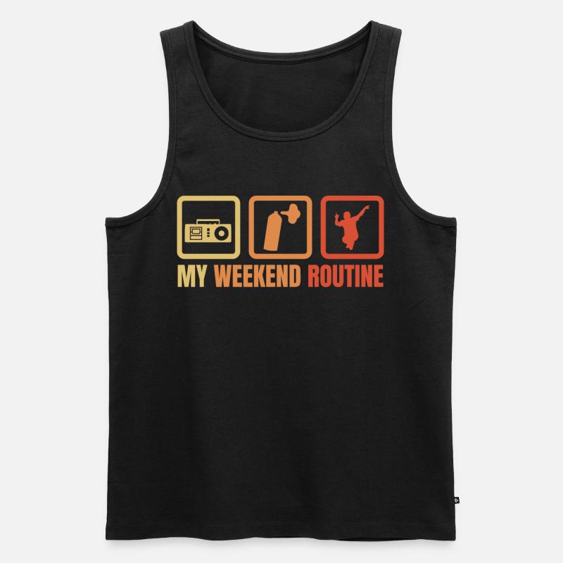 Break Dancer Wochenendroutine - Männer Premium Bio Tank Top - Schwarz