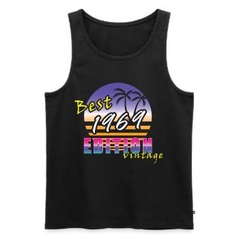 Best Edition 1969 - Männer Premium Bio Tank Top - Schwarz - Vorne - Michal (187cm)