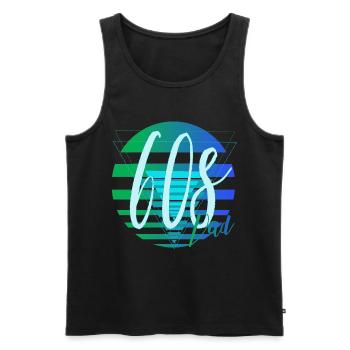 60s Dad – Retro Vater Design - Männer Premium Bio Tank Top - Schwarz - Vorne - AI Model Male 178 light (178cm)