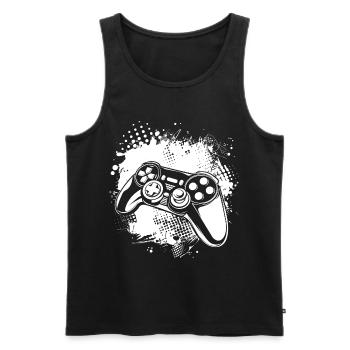 Gaming - Men's Premium Organic Tank Top - black - Front - AI Model Male 178 light (178cm)