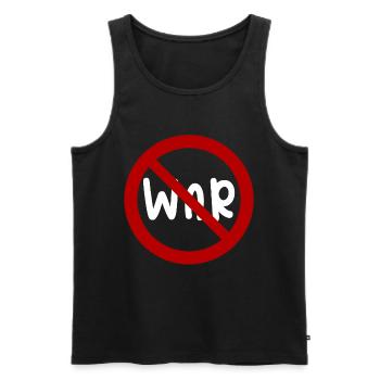 War Peace - Men's Premium Organic Tank Top - black - Front - AI Model Male 178 light (178cm)
