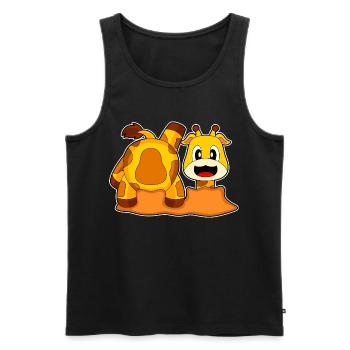 Giraffe Hole - Men's Premium Organic Tank Top - black - Front - AI Model Male 178 light (178cm)