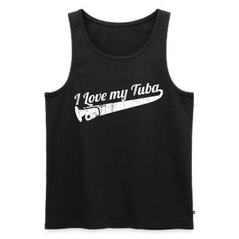 J’adore mon tuba - Débardeur bio Premium Homme - noir - Devant - Michal (187cm)