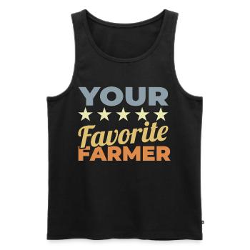 Bester Landwirt - Männer Premium Bio Tank Top - Schwarz - Vorne - AI Model Male 178 light (178cm)