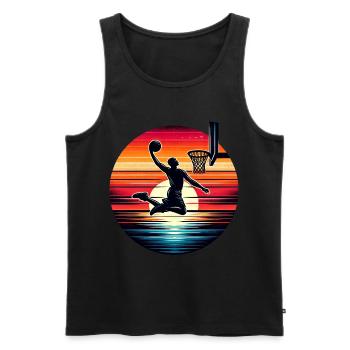Basket-ball Basketteurs Joueurs - Débardeur bio Premium Homme - noir - Devant - Michal (187cm)