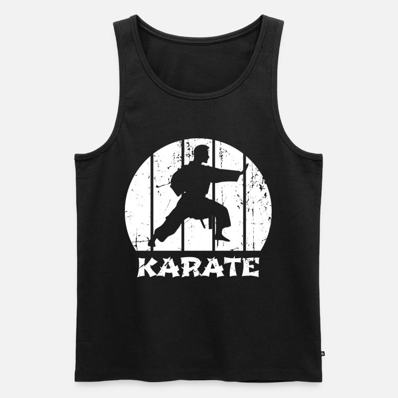 Karateka - Männer Premium Bio Tank Top - Schwarz