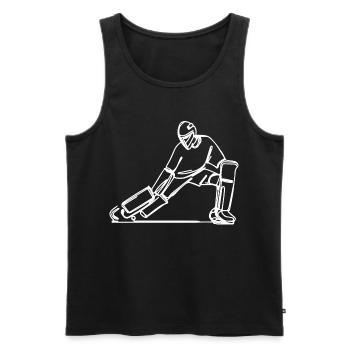 Field Hockey Goalkeeper - Men's Premium Organic Tank Top - black - Front - Michal (187cm)