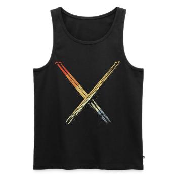 Baguettes Look Vintage - Débardeur bio Premium Homme - noir - Devant - Michal (187cm)