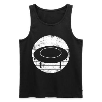 Trampoline Sketch - Men's Premium Organic Tank Top - black - Front - Michal (187cm)