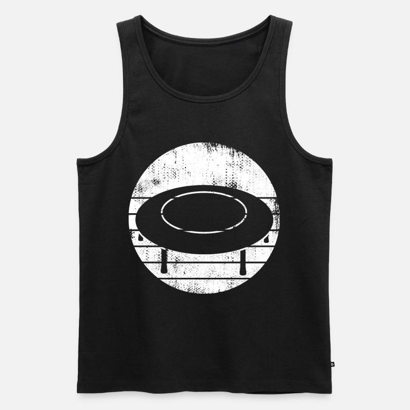 Trampolin Skizze - Männer Premium Bio Tank Top - Schwarz