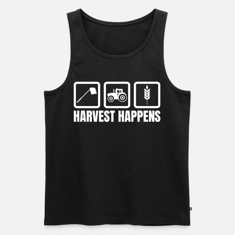 Die Ernte findet statt - Männer Premium Bio Tank Top - Schwarz