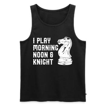 I Play Morning Noon & Knight - Men's Premium Organic Tank Top - black - Front - Michal (187cm)
