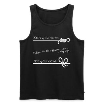 K-not 4 climbing - purewhite - DIGITAL - Men's Premium Organic Tank Top - black - Front - Michal (187cm)
