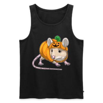 Mouse Halloween Pumpkin - Men's Premium Organic Tank Top - black - Front - Michal (187cm)