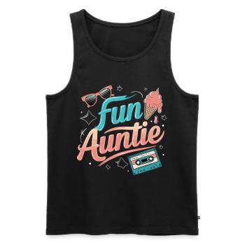 Ambiance de tante amusante pour les tantes cool - Débardeur bio Premium Homme - noir - Devant - Michal (187cm)