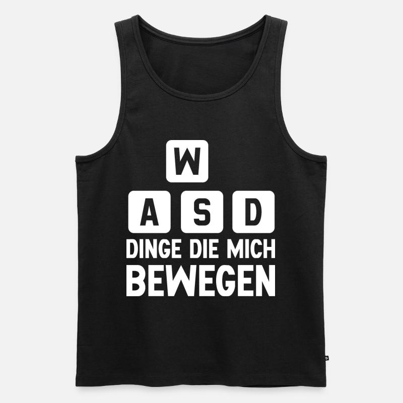 WASD - Dinge die mich bewegen - Männer Premium Bio Tank Top - Schwarz